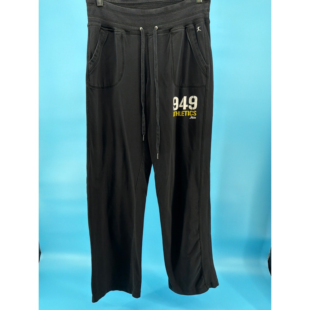 Danskin Now Womens Small Black‎ 949 Athletics Wide Leg Sweatpants Drawstring